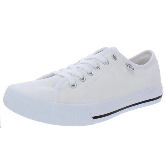 Hurley 6 Sneaker Woman's Carrie Canvas Lace-up Casual White Shoes Minimalist - Picture 2 of 13